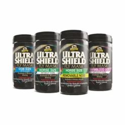 Sale Absorbine - Masque anti-mouches avec oreilles Ultrashield Flymask Noir