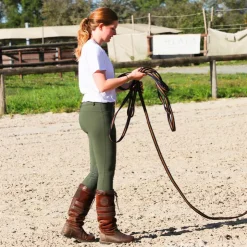 Best Animo Italia - Pantalon d'équitation femme Nule kaki Vert