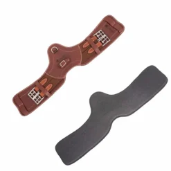 Antarès Sellier - Sangle Signature anatomique courte tabacco et doublure Discount