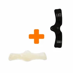 Antarès Sellier - Sangle Signature anatomique courte noir et doublure