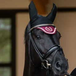 Back On Track - Bonnet pour cheval Night / rouge Noir New