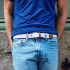 Discount Billybelt - Ceinture tressée élastique Blanc coco