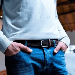 Hot Billybelt - Ceinture tressée élastique Marron feuille