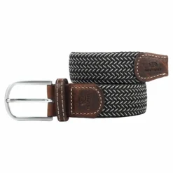 New Billybelt - Ceinture tressée Vienne / blanc Noir