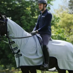 Hot Bucas - Couverture anti-mouches Buzz-Off Riding Bleu