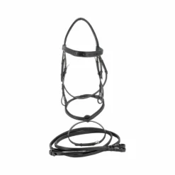 Canter - Bridon muserolle combinée black strass avec rênes Noir Online