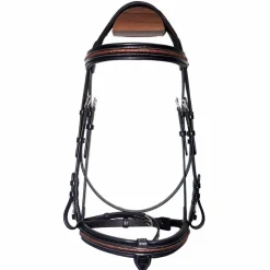 Canter - Bridon muserolle croisée Mylord / Marron Hot