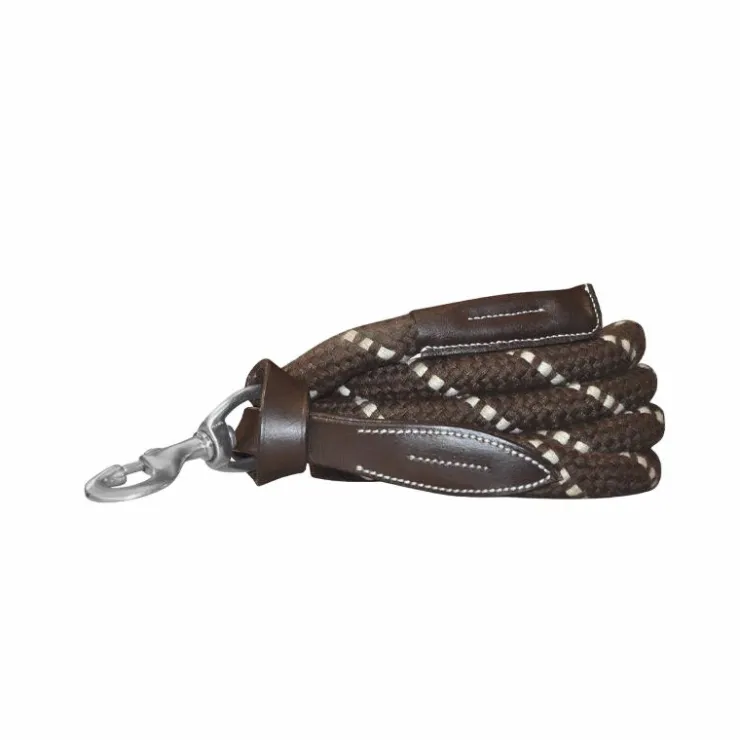 New Canter - Longe en corde bouclerie argent Marron