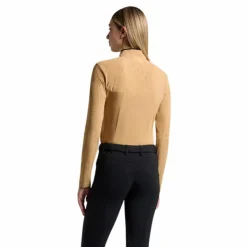New Cavalleria Toscana - Baselayer manches longues femme Perforated Jersey Inserts tan Beige
