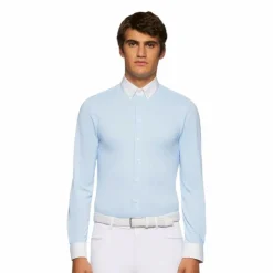 Outlet Cavalleria Toscana - Chemise manches longues homme Bleu