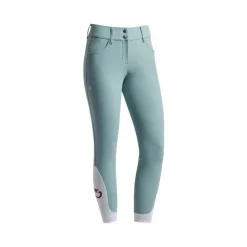 Cavalleria Toscana - Pantalon d'équitation femme Americain taille haute mint green Vert