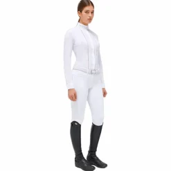 Cavalleria Toscana - Polo manches longues de concours femme Blanc Discount