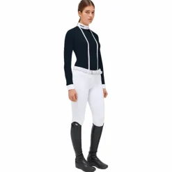 Clearance Cavalleria Toscana - Polo manches longues de concours femme Marine