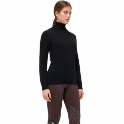 Cavalleria Toscana - Pull à col roulé femme cachemire Noir Clearance