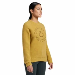 New Cavalleria Toscana - Pull manches longues femme Fleece Crew Neck miel Jaune