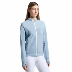 Cavalleria Toscana - Sweat manches longues femme Crew Neck Tech sky blue Bleu Hot