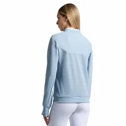 Cavalleria Toscana - Sweat manches longues femme Crew Neck Tech sky blue Bleu Hot