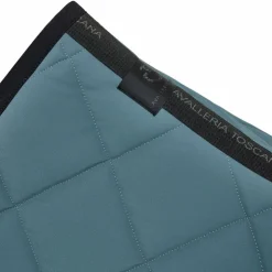 Cavalleria Toscana - Tapis de selle Diamond Quilted Jersey peacook green Bleu Sale