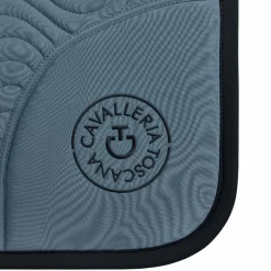 Cavalleria Toscana - Tapis de dressage Double Orbit Wave Quilted peacook green Bleu Sale