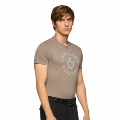 Clearance Cavalleria Toscana - T-shirt à col rond homme Orbit Sand Grey Gris