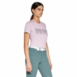 New Cavalleria Toscana - T-shirt manches courtes femme Break Off coton sakura Rose