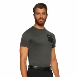 Cavalleria Toscana - T-shirt manches courtes homme performance Gris Clearance