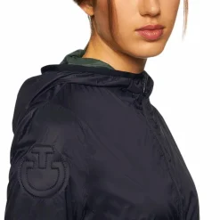 Discount Cavalleria Toscana - Veste à capuche femme légère et réversible femme / vert Marine
