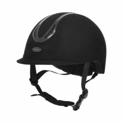 Choplin - Casque d'équitation Aero Velvet brillant Noir