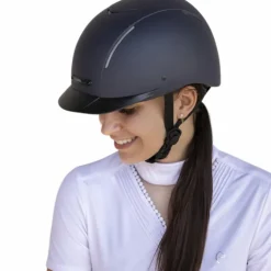 Choplin - Casque d'équitation Plume mat Noir Hot