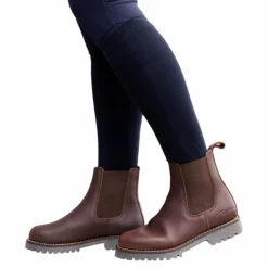 Hot Dyon - Boots d'équitation en cuir Chelsea Marron