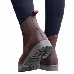 Hot Dyon - Boots d'équitation en cuir Chelsea Marron