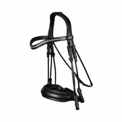 Clearance Dyon - Bride muserolle large matt Rond Leather Collection Noir