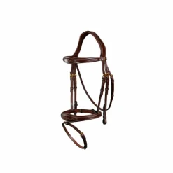 Hot Dyon - Bridon muserolle combinée anatomique D Collection Havane