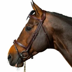 Sale Dyon - Bridon muserolle combinée New English Collection Havane