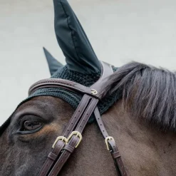 Outlet Dyon - Bridon muserolle combinée Tressé Havane