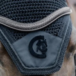 Clearance Dyon - Bridon muserolle combinée Tressé Pull Back Noir