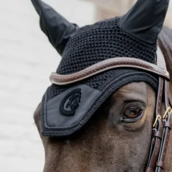 Clearance Dyon - Bridon muserolle combinée Tressé Pull Back Noir