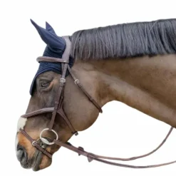 Dyon - Bridon muserolle croisée tressée Havane