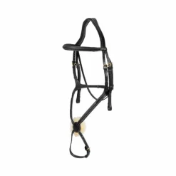 Dyon - Bridon muserolle tressée en forme de 8 Noir Hot