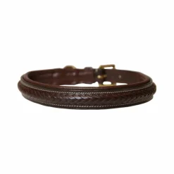 Outlet Dyon - Collier pour chien tressé plat Marron
