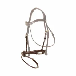 Dyon - Muserolle combinée chaîne D Collection Marron