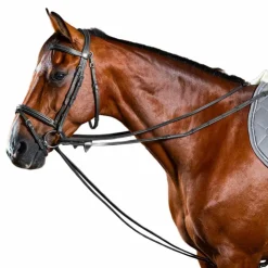 Discount Dyon - Rênes allemandes tout cuir 1/2 Working by Noir