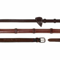 New Dyon - Rênes caoutchouc 1/2 avec 7 arrêtoirs Working by brun Marron