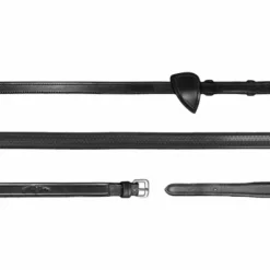 Best Dyon - Rênes caoutchouc 1/2 New English Collection Noir