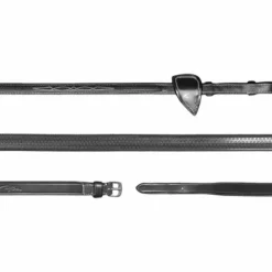 Dyon - Rênes caoutchouc 1/2 US Collection Noir New