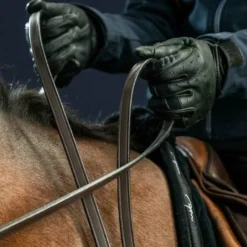 Best Dyon - Rênes de bride tout cuir 1/2 New English Collection Noir