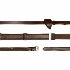 Dyon - Rênes hunter 5/8 avec 7 arrêtoirs New English Collection brun Marron