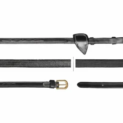 Outlet Dyon - Rênes Hunter 1/2 D Collection Noir