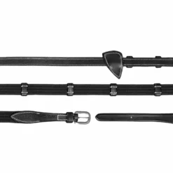 Dyon - Rênes tissu 5/8 avec 9 arrêtoirs Working by Noir Online