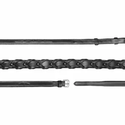 Sale Dyon - Rênes tressées 5/8 US Collection Noir